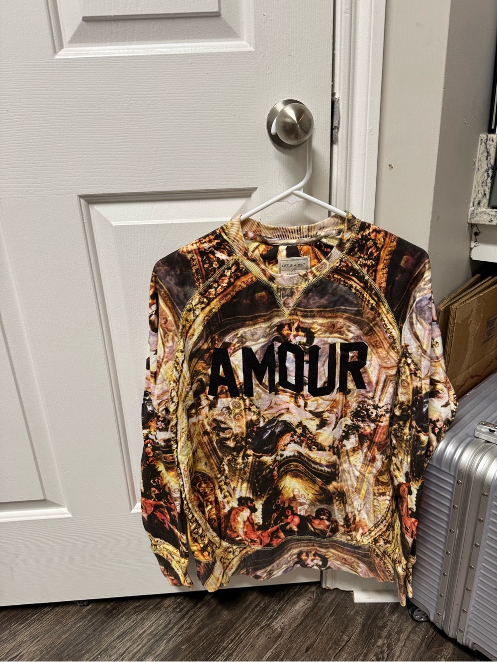 Eleven Paris Multicolor Baroque-Print Crewneck